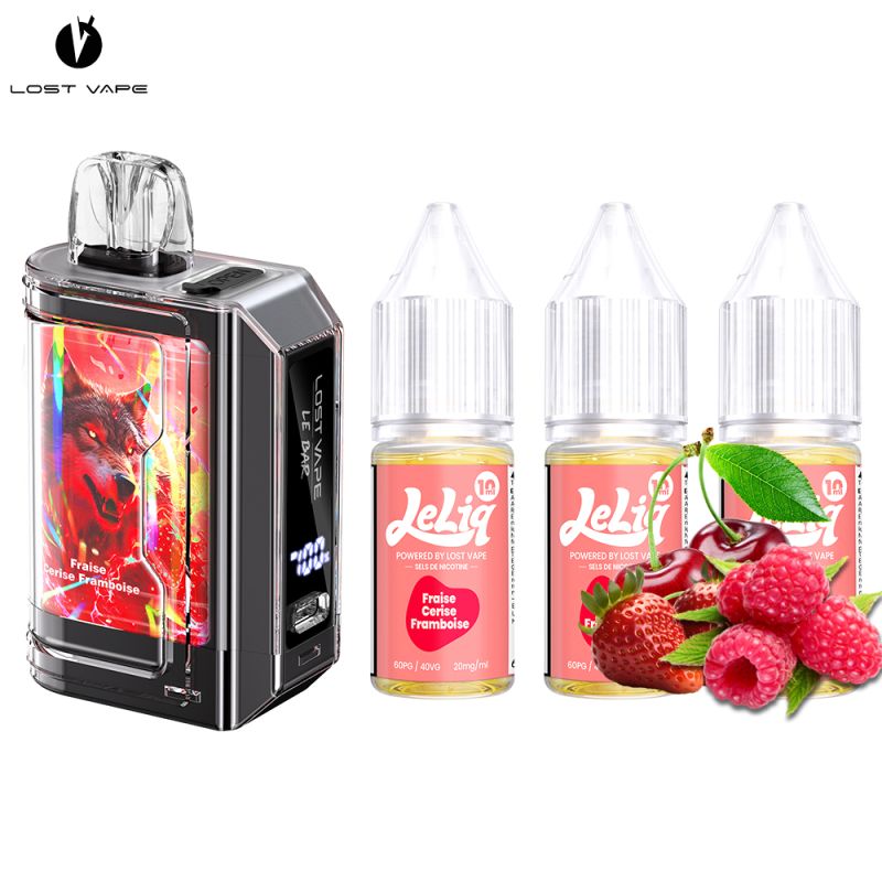 Kit puff Le Bar 45K 3X10ml - Le Bar by Lost Vapefraiseceriseframboise