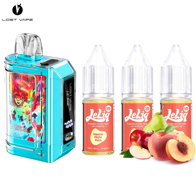Kit puff Le Bar 45K 3X10ml - Le Bar by Lost Vapepommepechepoire